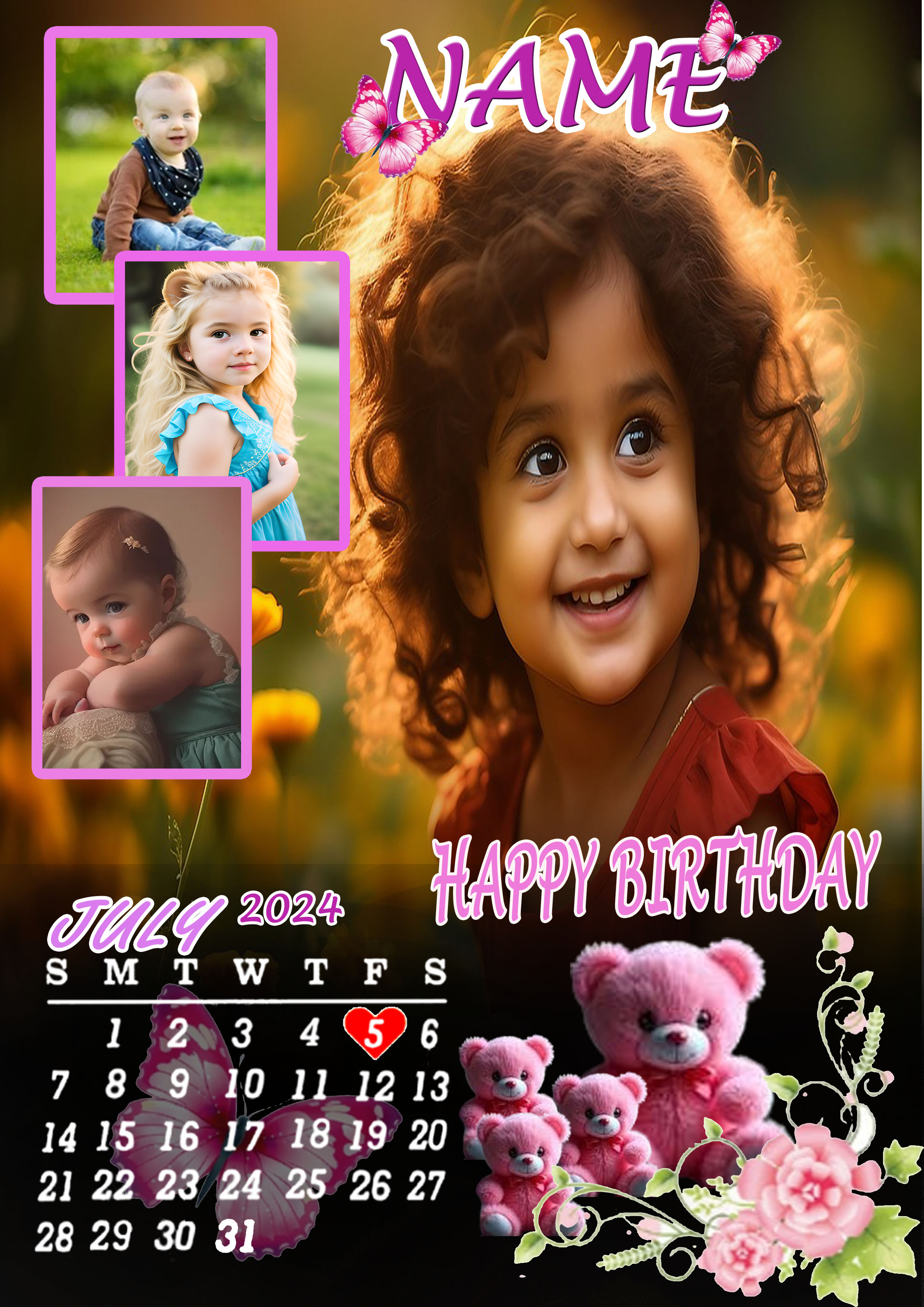 Premium Happy Birthday Frame