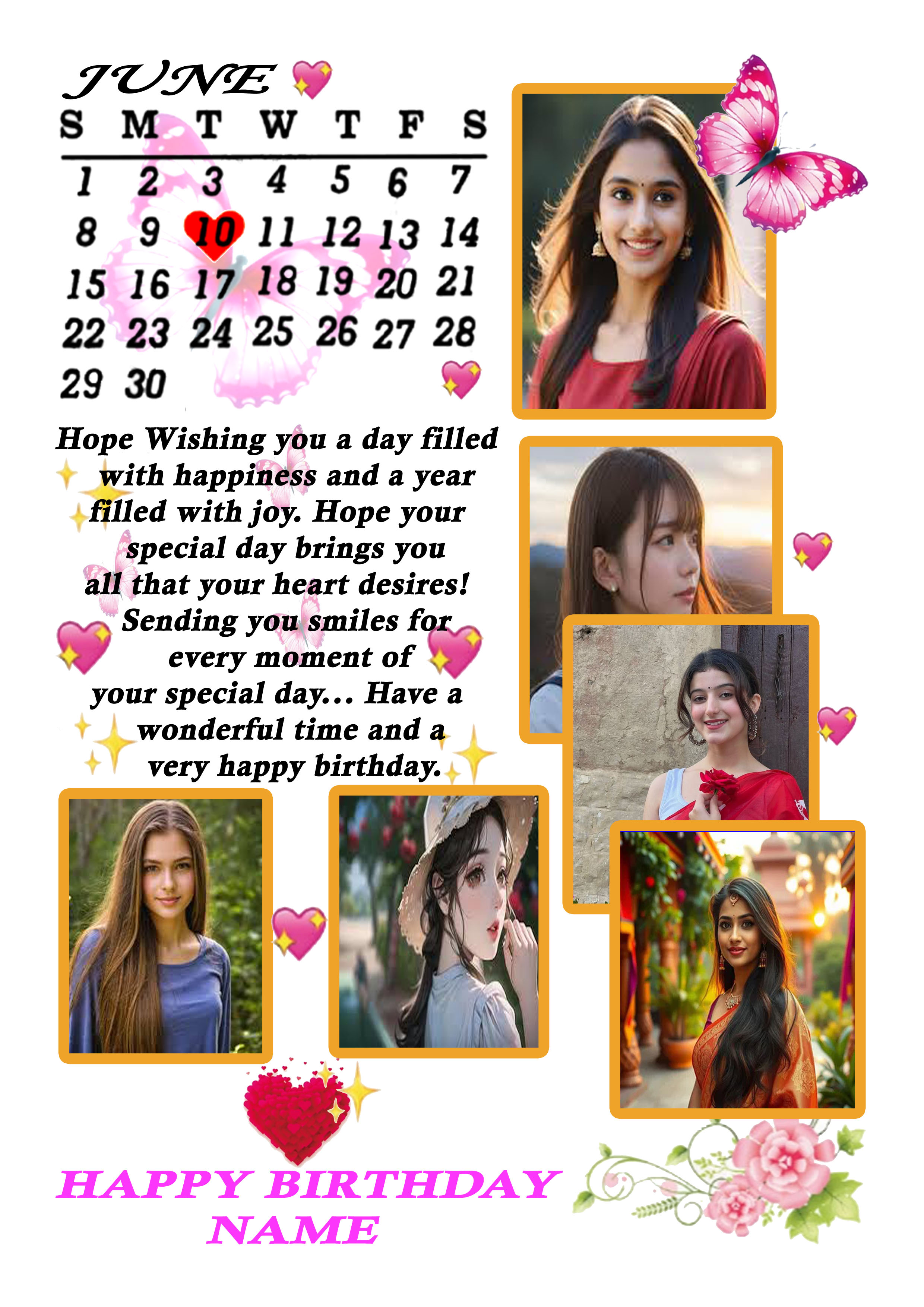 Premium Happy Birthday Frame
