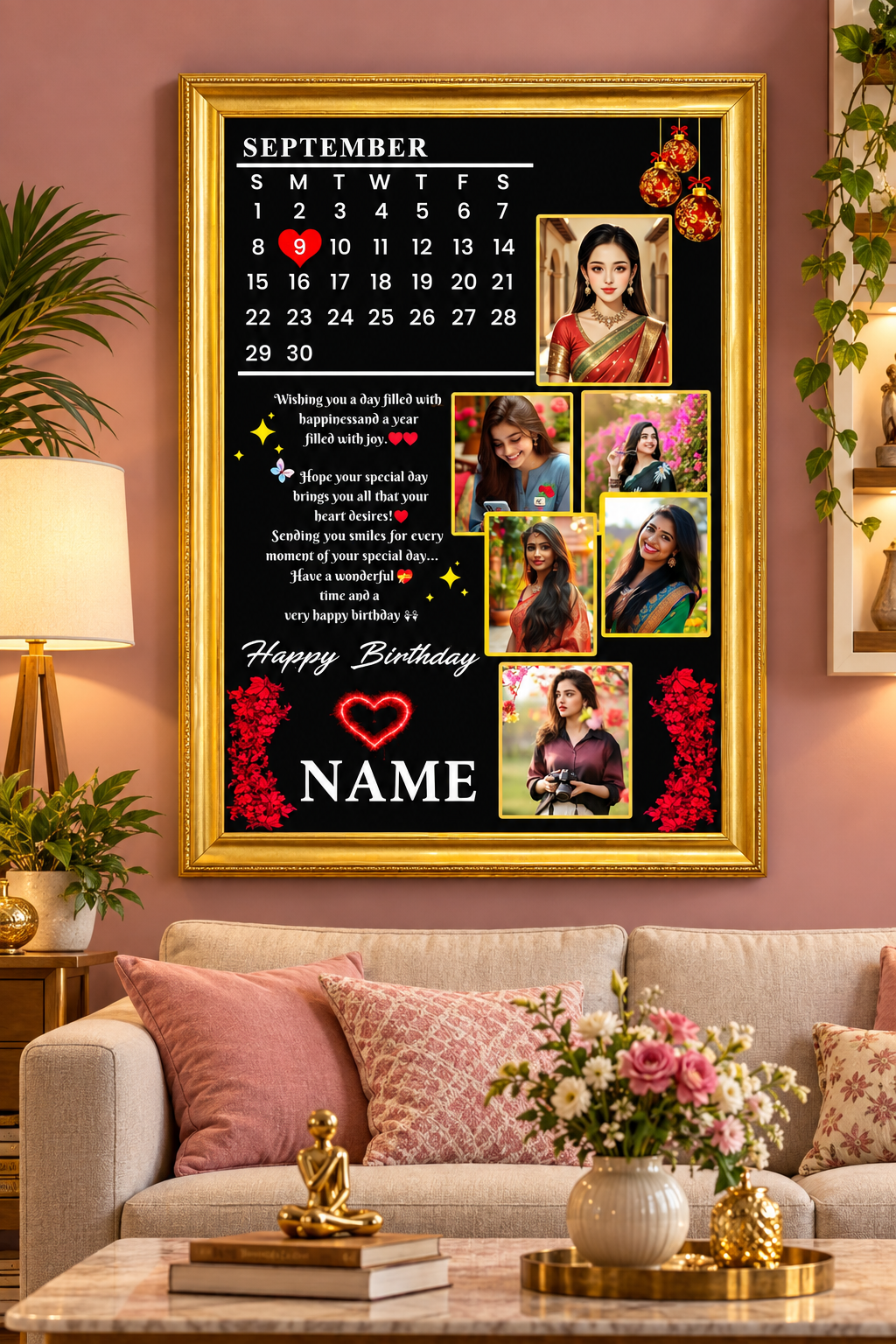 Premium Happy Birthday Frame