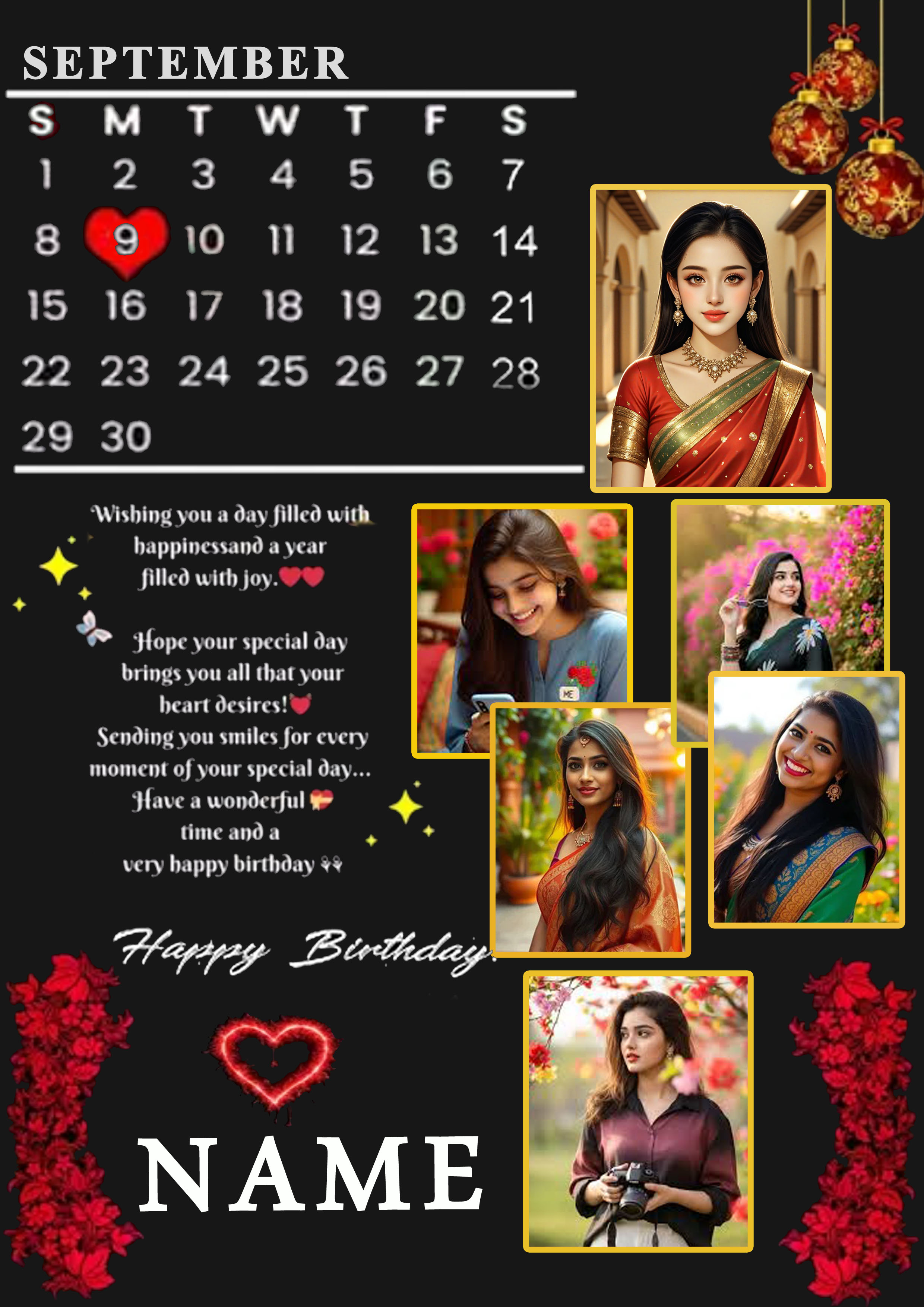 Premium Happy Birthday Frame