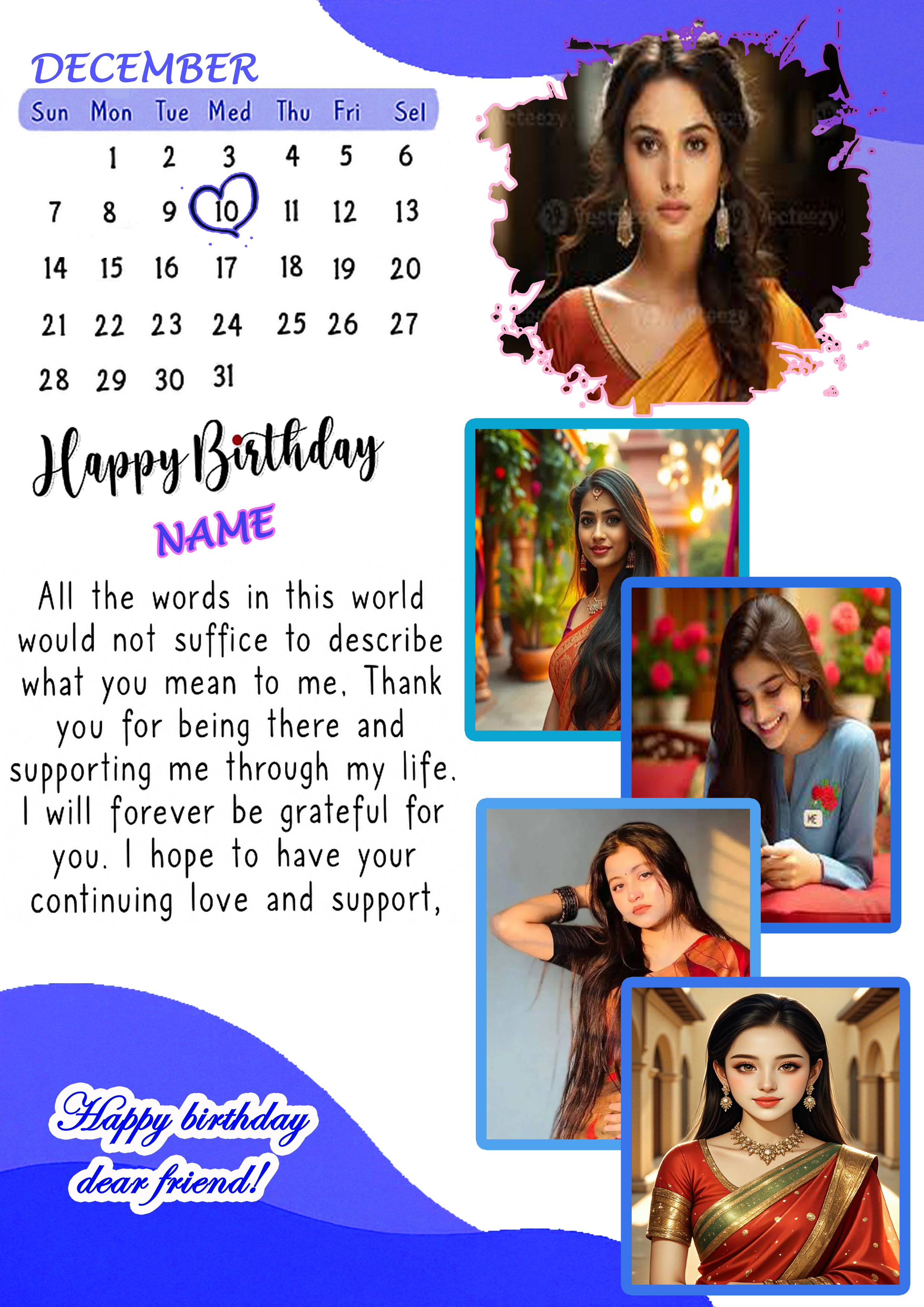 Premium Happy Birthday Frame