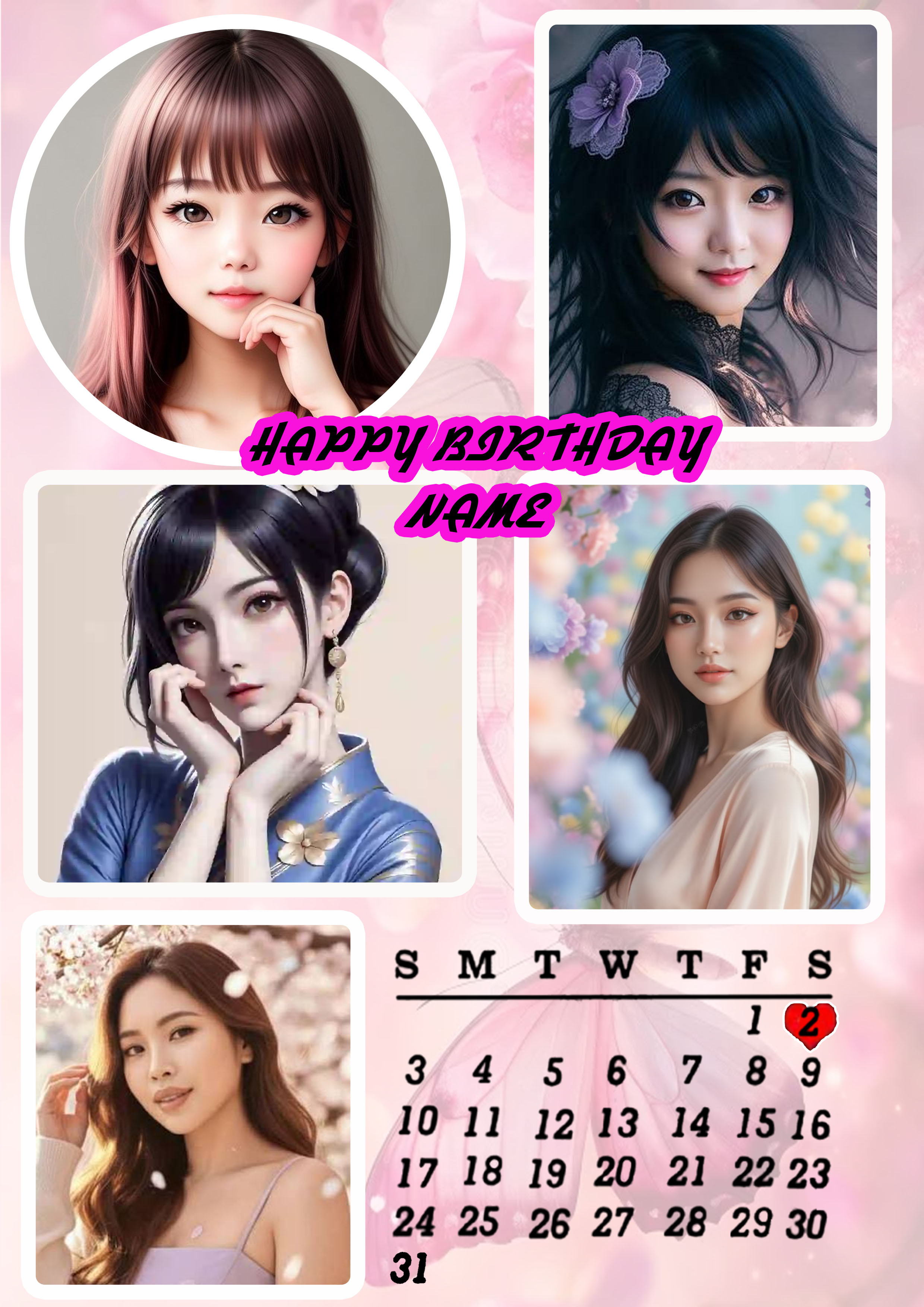 Premium Happy Birthday Frame