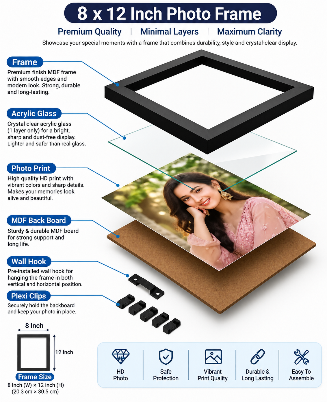 Premium Happy wedding Frame