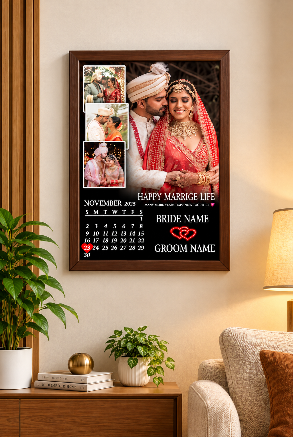 Premium Happy wedding Frame
