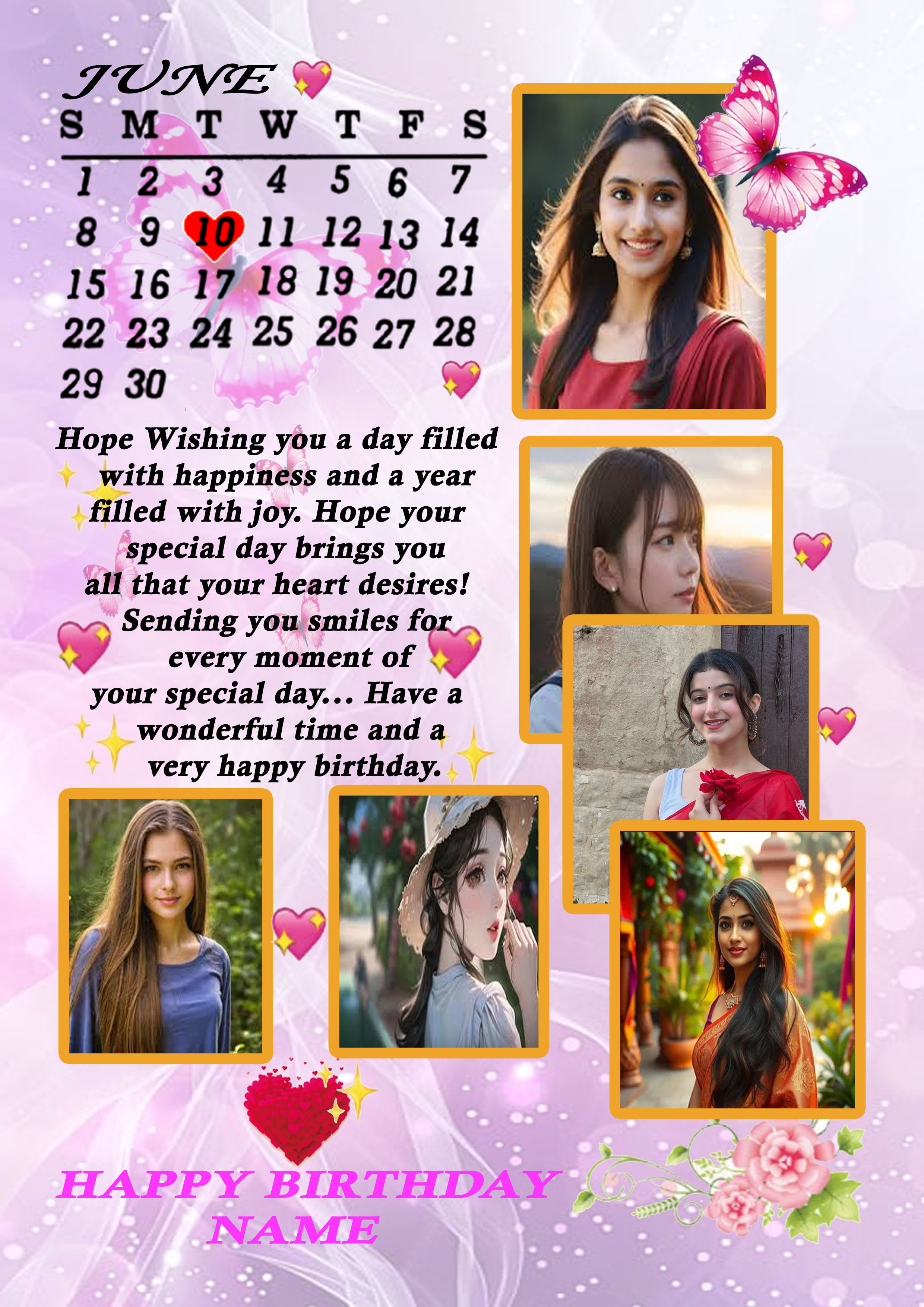 Premium Happy Birthday Frame