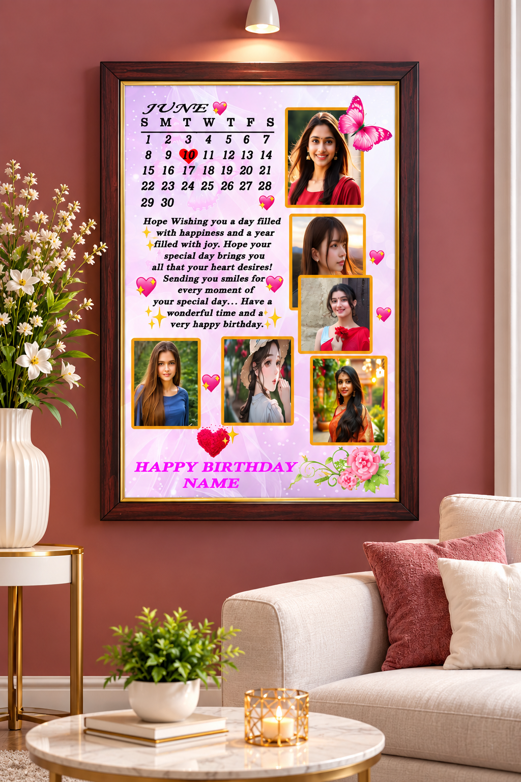 Premium Happy Birthday Frame