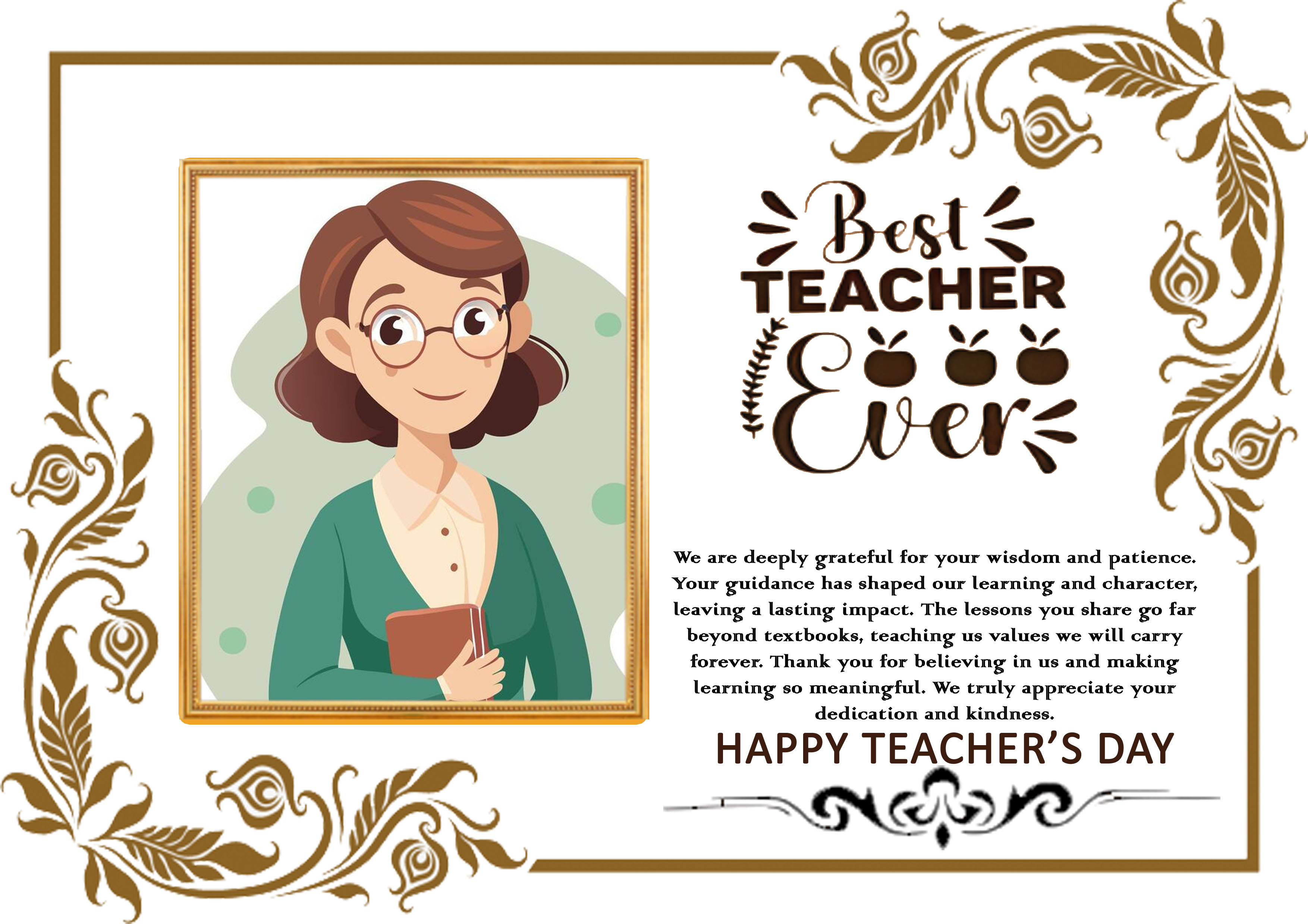 Premium Happy Teachers day Frame