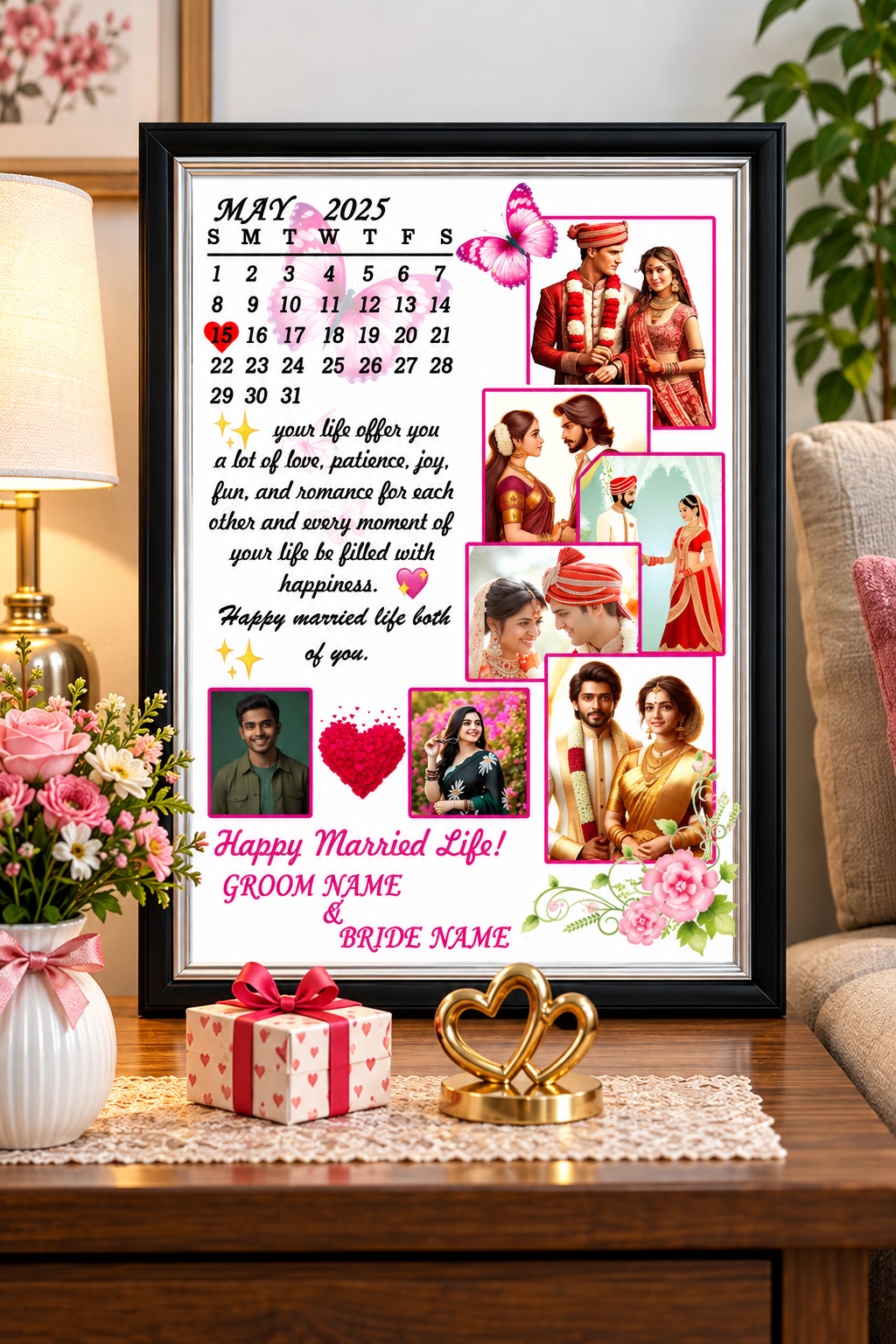 Premium Happy wedding Frame