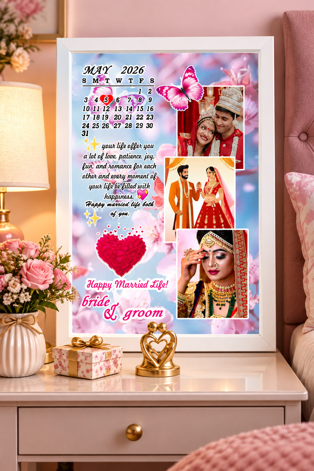 Premium Happy wedding Frame